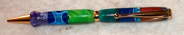PEN # 662 (fancy slim) assorted acetate