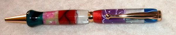 PEN # 663 (fancy slim) assorted acetate
